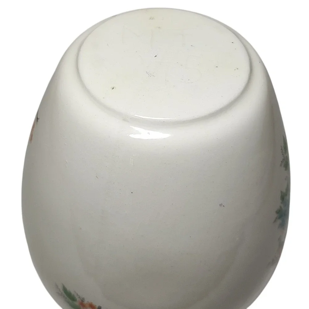 Bird of Paradise Rice Vase Jar Signed and Dated 1995‎ Floral 5.5 Inches SEE
